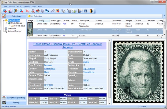 StampManage Deluxe Stamp Collecting Software Download