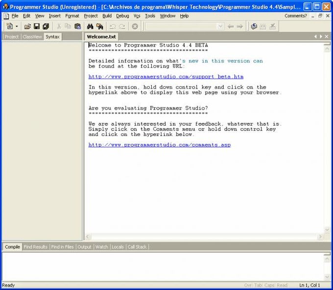 Programmer Studio Programmer Studio