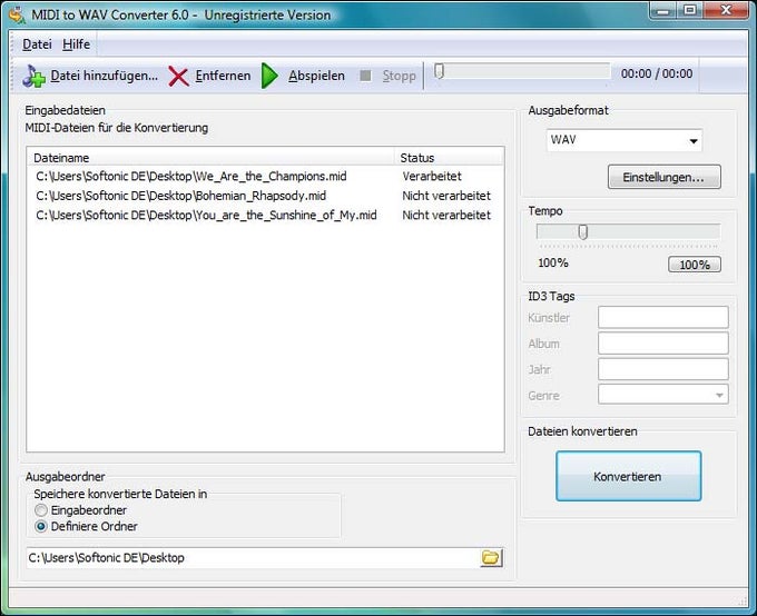 MIDI to WAV Converter MIDI to WAV Converter
