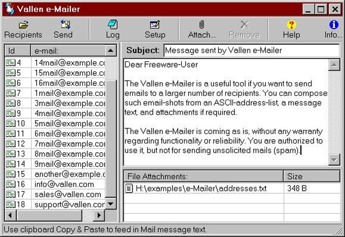 Vallen e-Mailer Vallen e-Mailer