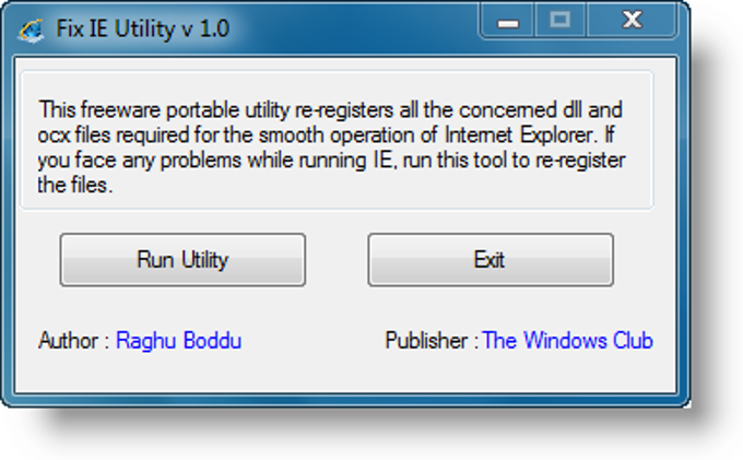 Fix IE Utility Fix IE Utility