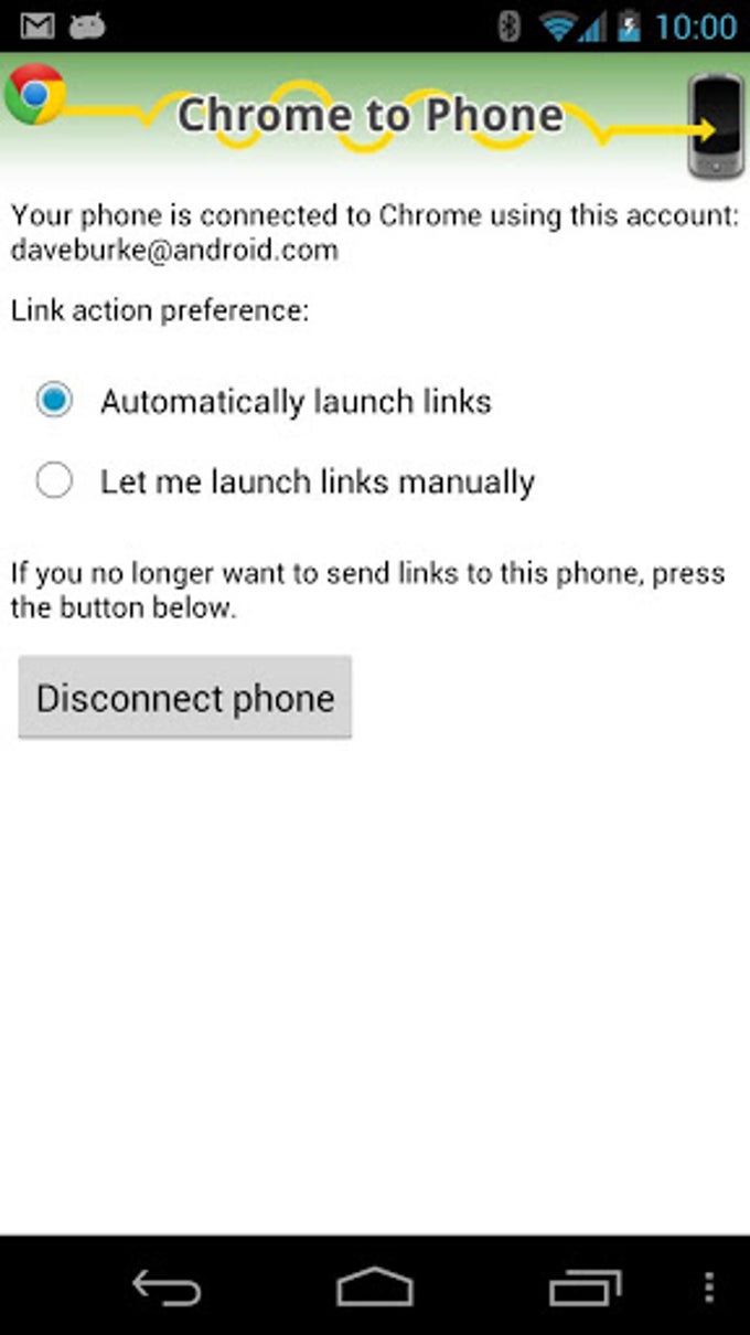Google Chrome to Phone Google Chrome to Phone