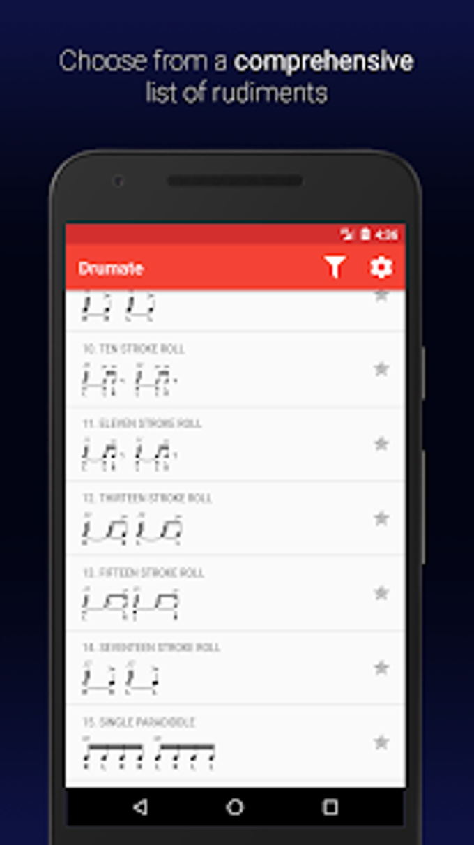 Drumate - Drum Rudiments для Android — Скачать