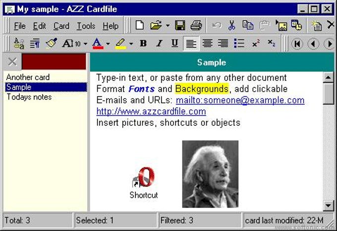 Azz Cardfile Azz Cardfile