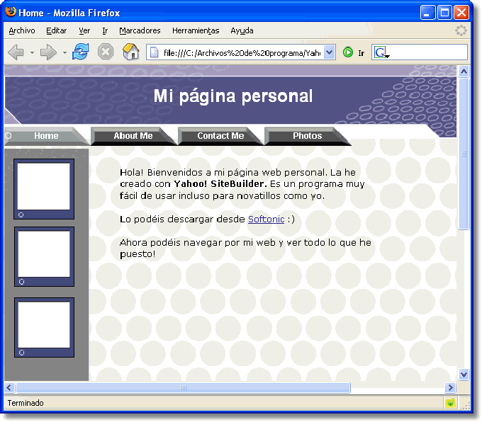 Yahoo! SiteBuilder Yahoo! SiteBuilder