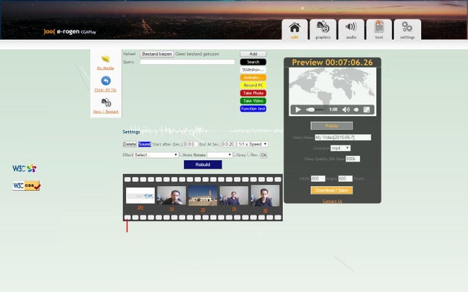 The video Editor The video Editor