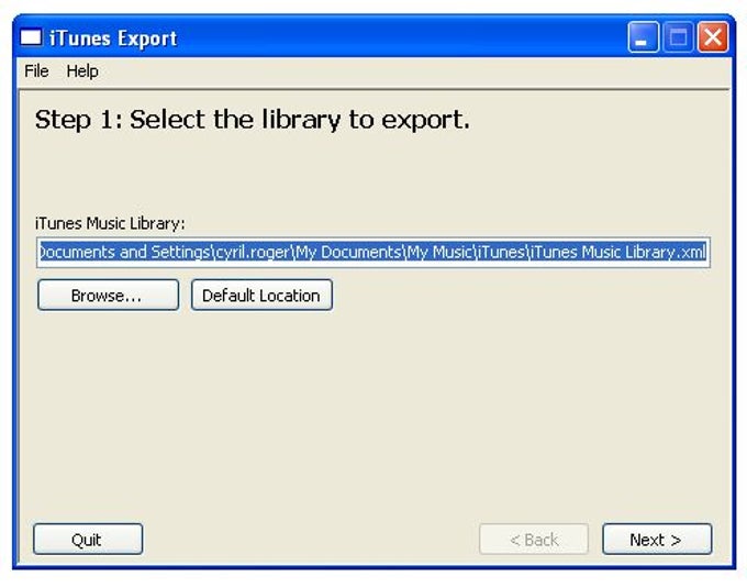 iTunes Export iTunes Export