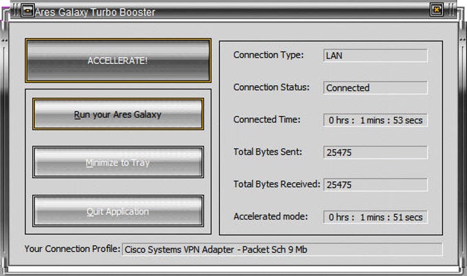 Ares Galaxy Turbo Booster Ares Galaxy Turbo Booster