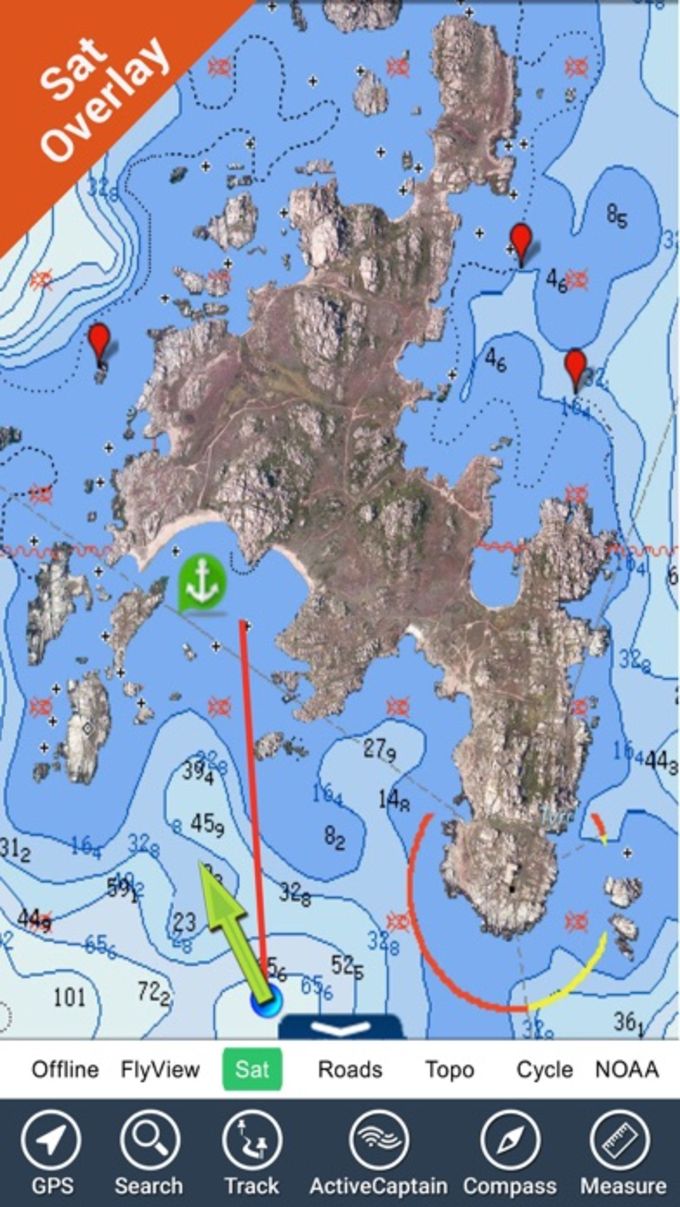 Marine : Ireland GPS map offline charts Navigator