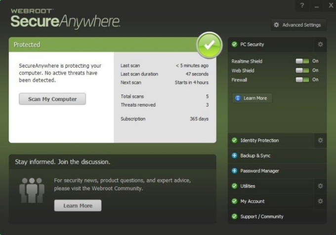 Webroot SecureAnywhere AntiVirus Webroot SecureAnywhere AntiVirus