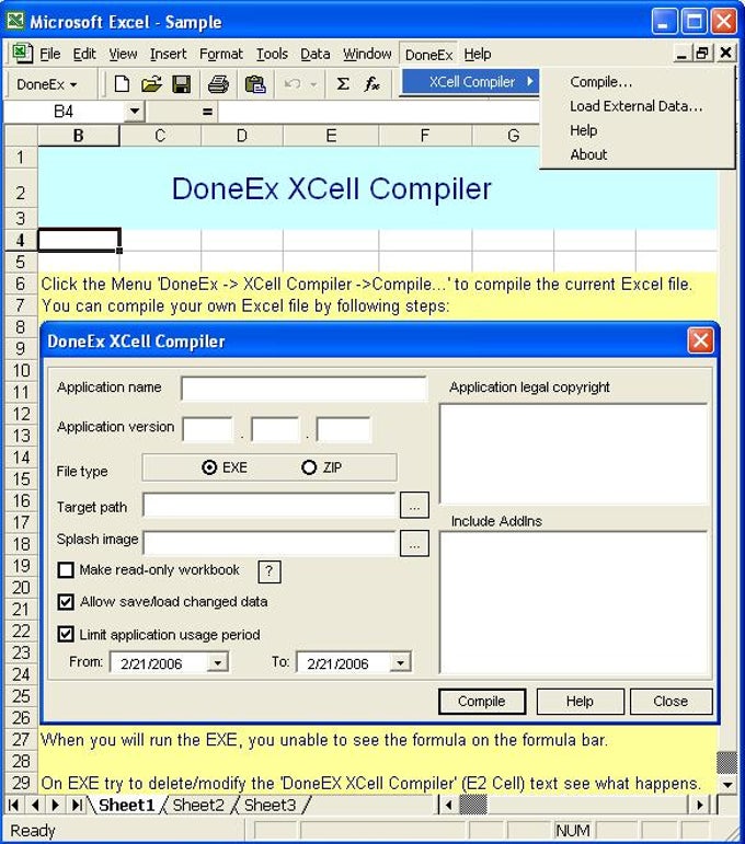 DoneEx XCell Compiler - Download