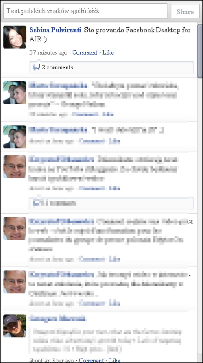 Facebook Desktop for AIR Facebook Desktop for AIR