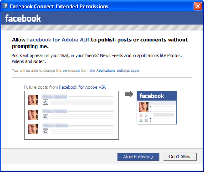 Facebook Desktop for AIR Facebook Desktop for AIR