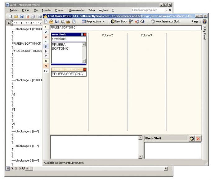 Text Block Writer Text Block Writer