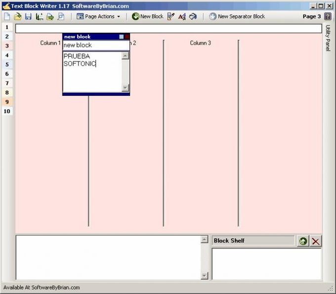 Text Block Writer Text Block Writer