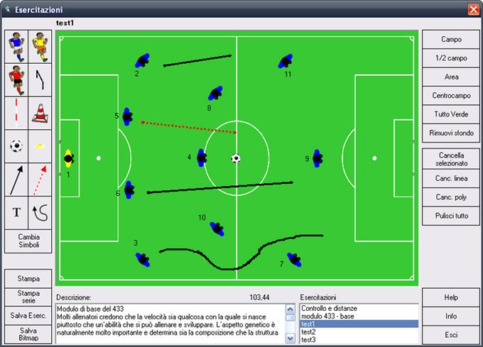 Gestione esercitazioni per allenamenti di calcio Gestione esercitazioni per allenamenti di calcio