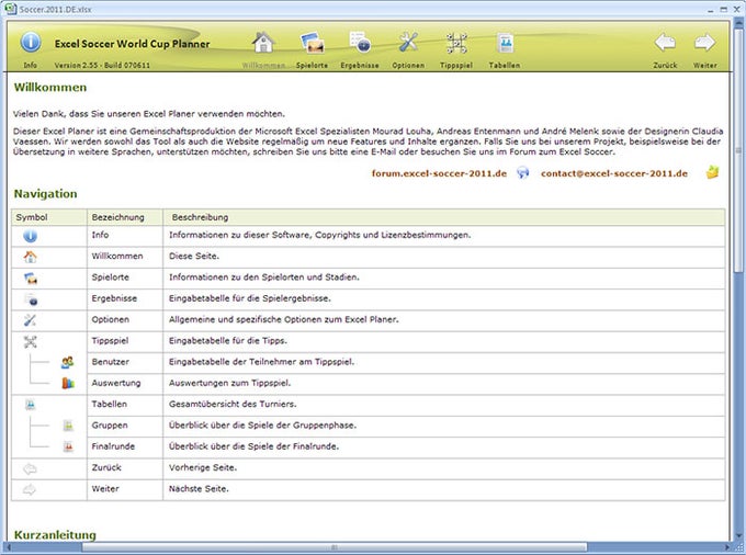 Excel Soccer World Cup Planner Excel Soccer World Cup Planner