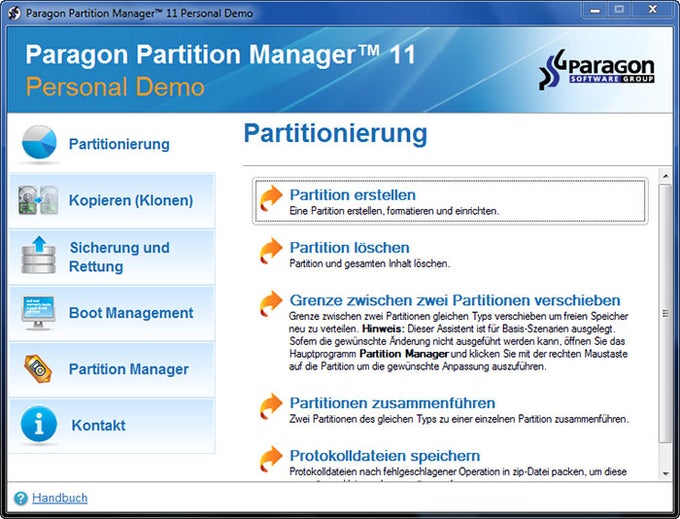 Paragon Partition Manager Paragon Partition Manager