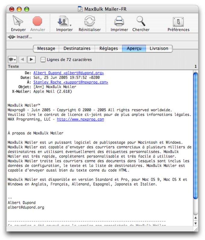 In Brain Maxbulk Mailer 6 For Mac