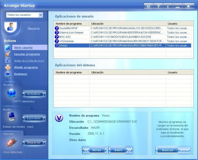 Arrange Startup