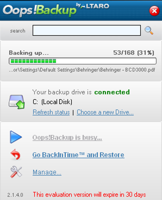 Oops! Backup Oops! Backup