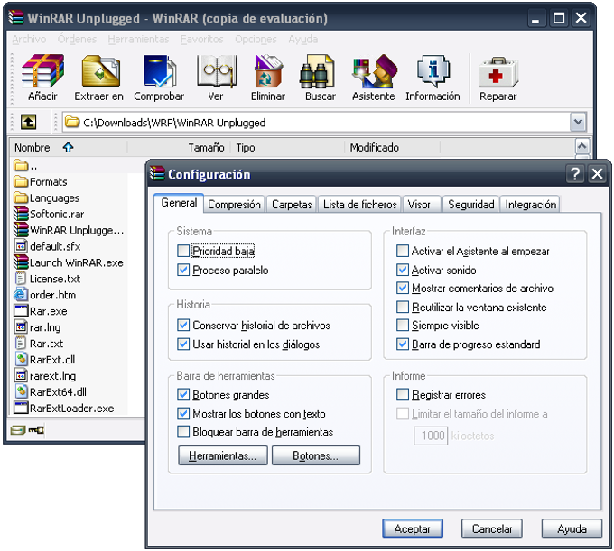 WinRAR Spanish Language