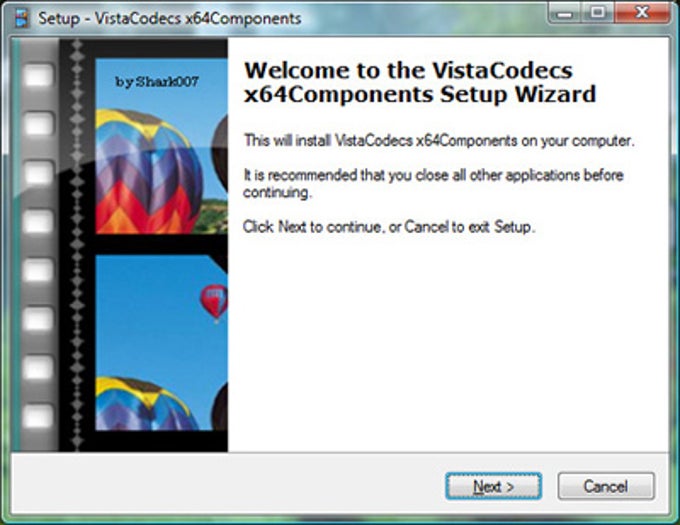 Vista Codecs x64 Components package Vista Codecs x64 Components package