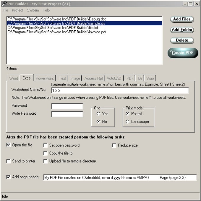 free pdf builder