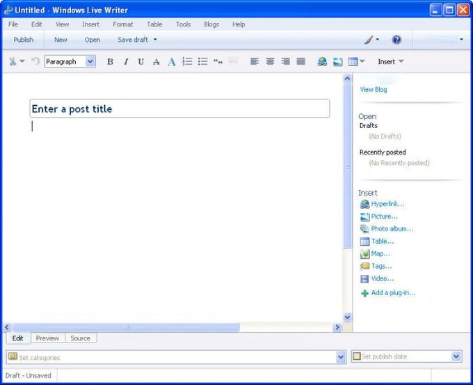 Windows Live Writer Windows Live Writer