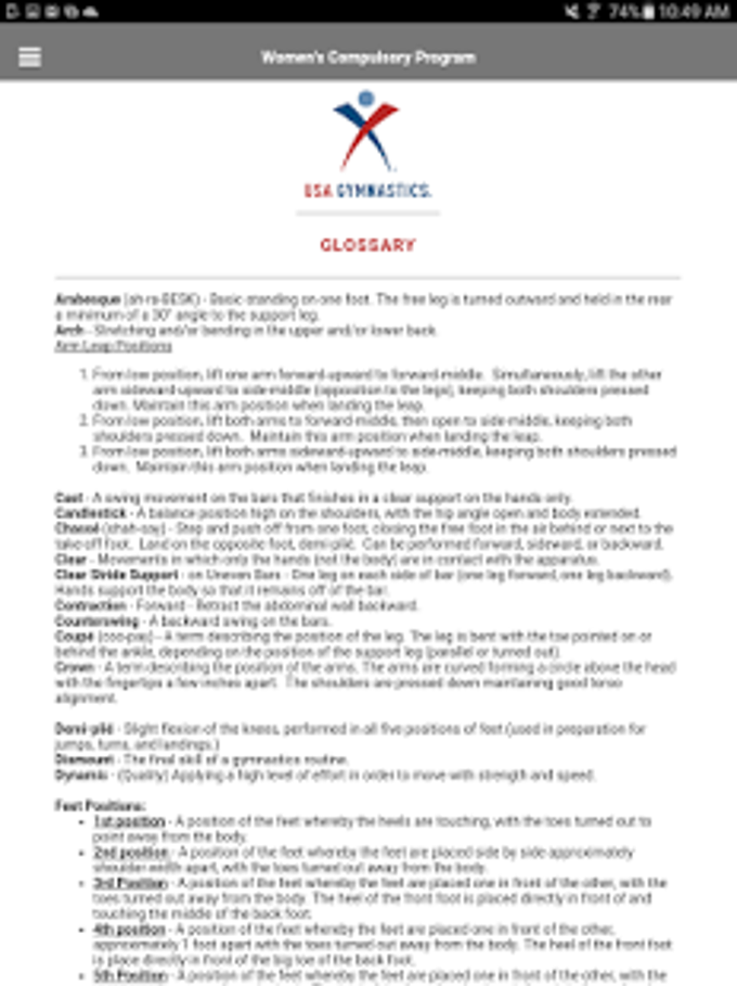 USA Gymnastics Compulsories USA Gymnastics Compulsories