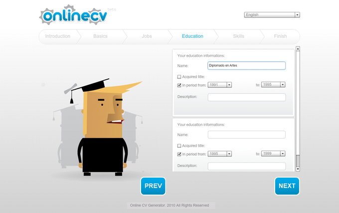 Online CV generator Online CV generator