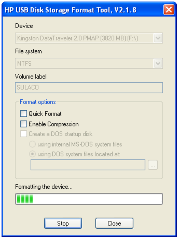 hp usb disk storage format tool v 2.1.8 gratuit