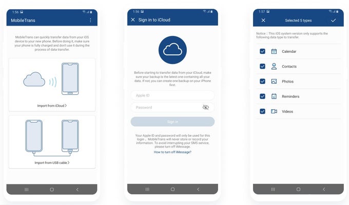 MobileTrans - Copy Data to Android