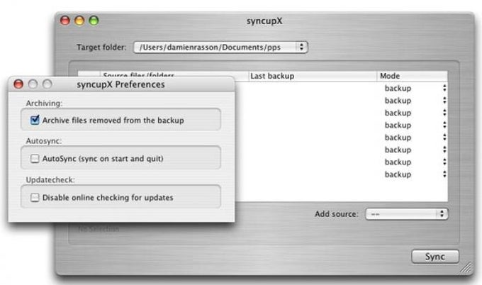 Descargar syncupX para Mac - última versión