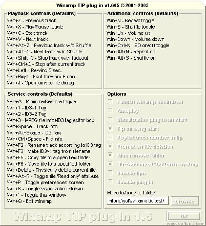 Winamp TIP plug-in Winamp TIP plug-in