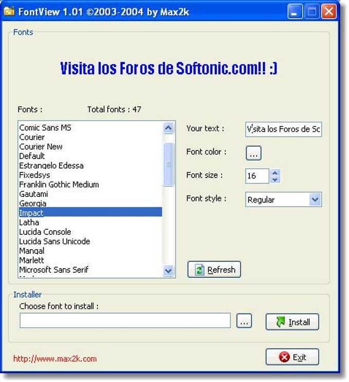 FontView - Descargar