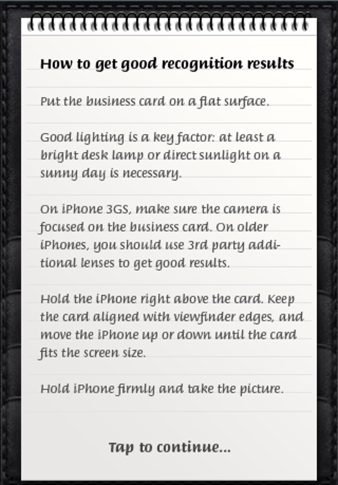 Business Card Reader Business Card Reader