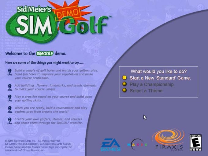Sid Meier's SimGolf Sid Meier's SimGolf