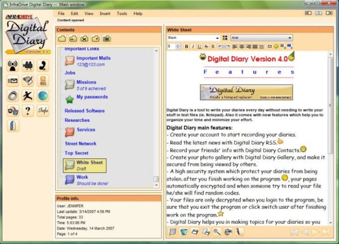 electronic diary free download