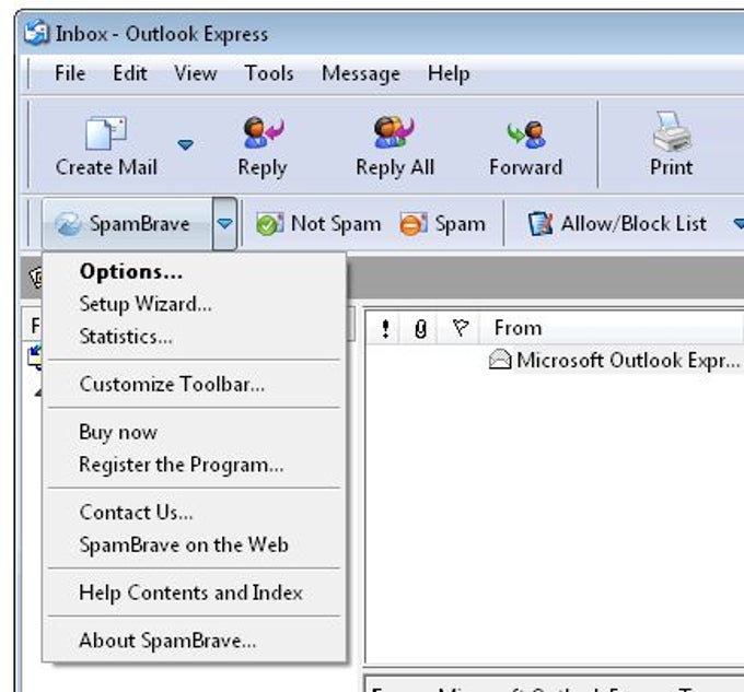 SpamBrave Lite for Outlook Express SpamBrave Lite for Outlook Express