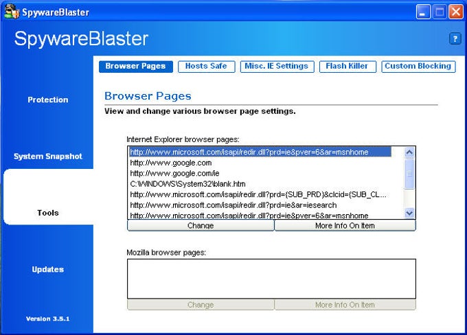 SpywareBlaster SpywareBlaster