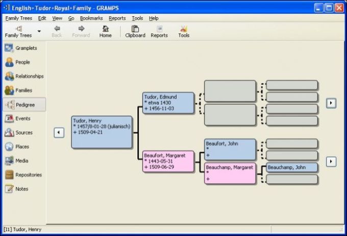 gramps genealogy software