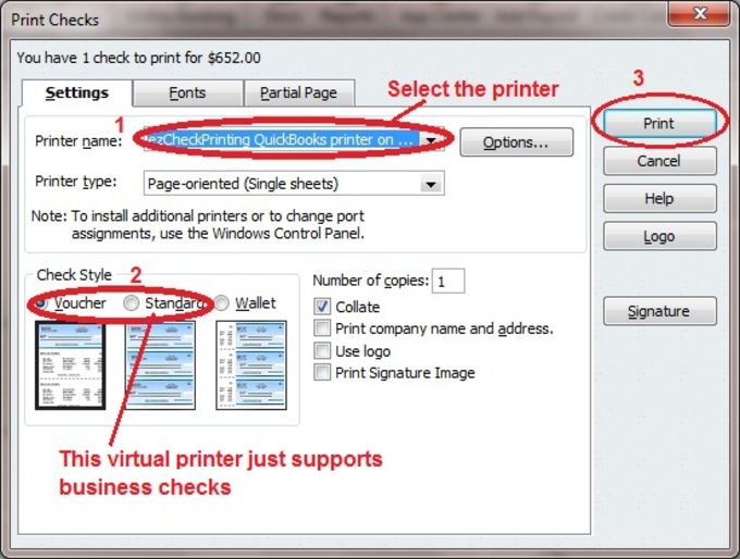ez checking software demo print trial on check