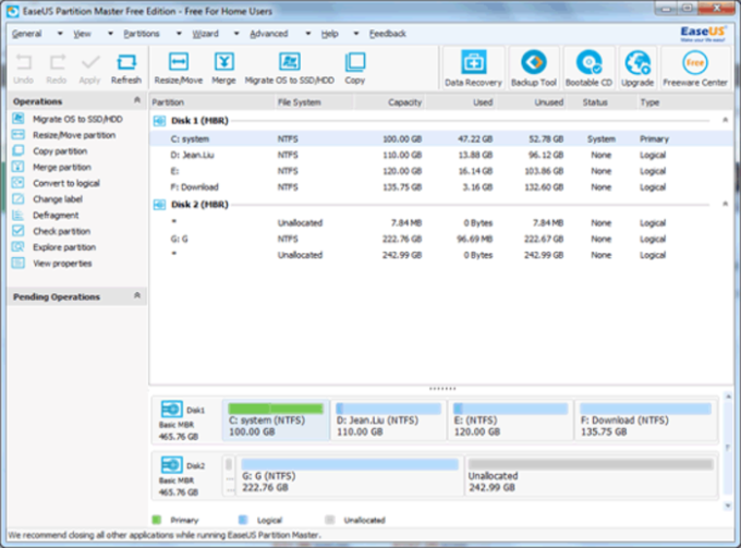 easeus partition master free download