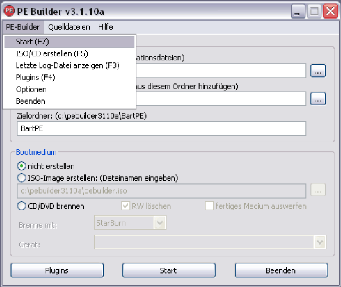 Bart's PE Builder Bart's PE Builder
