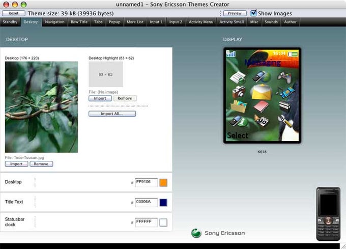 Sony Ericsson Themes Creator
