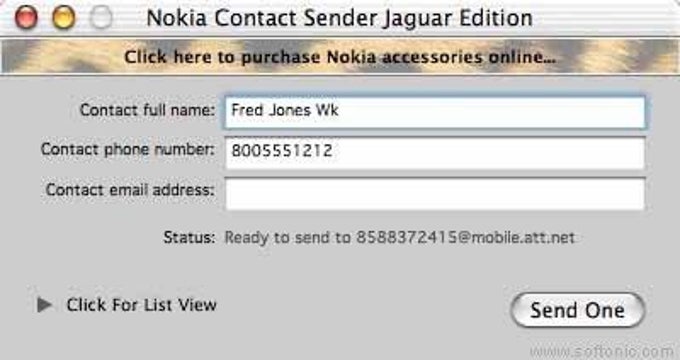 Nokia Contact Sender Jaguar Edition Nokia Contact Sender Jaguar Edition