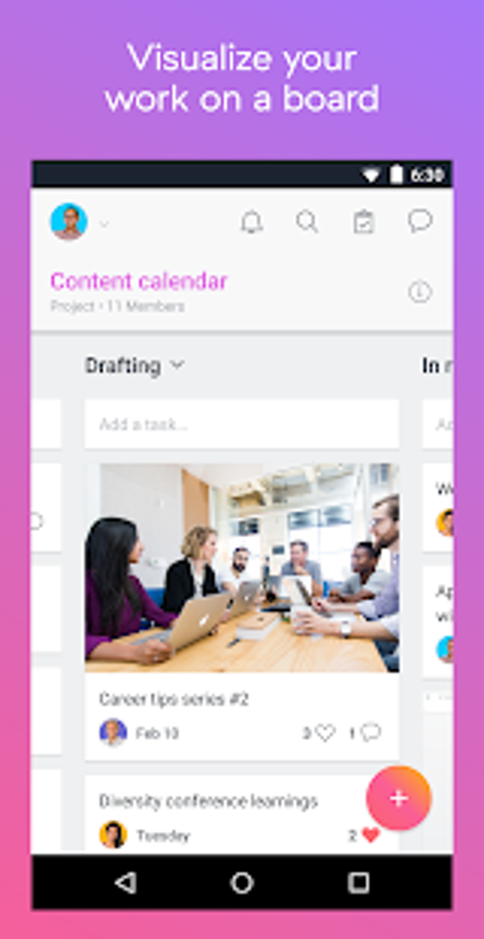 Asana: organize team projects