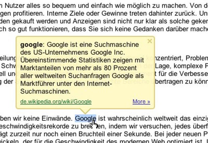 Google Dictionary Google Dictionary