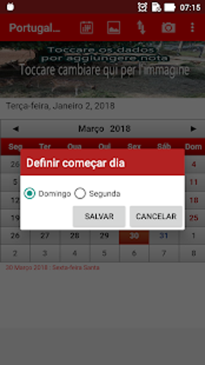 Portugal Calendário 2019